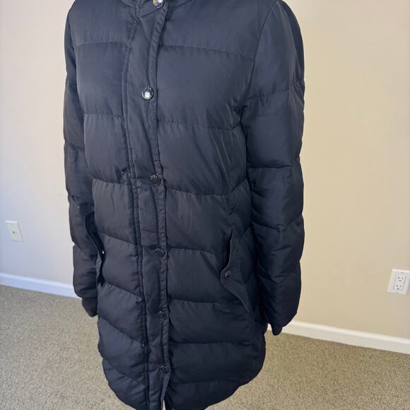 J Crew Long Puffer Hooded Full ZIP Coat Jacket US Women's M - Picture 4 of 10